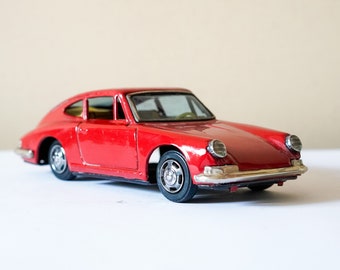 Porshe 911 Tin Toy Car with Friction 60s Vintage Japanese Yone  | Works