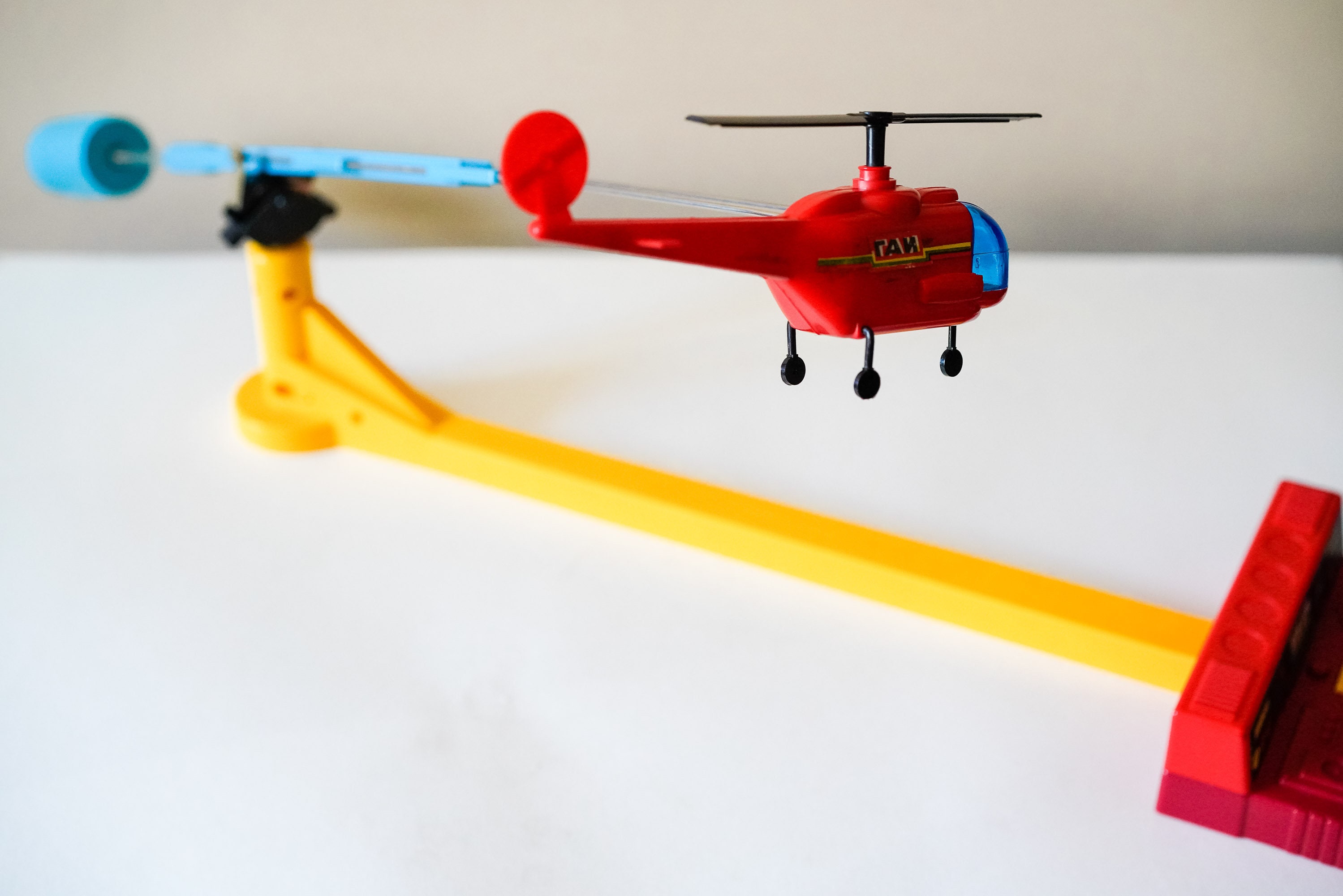 Tethered Helicopter 70s Electromechanical USSR Battery Etsy