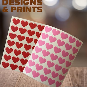 35 mini pegatinas de corazones de San Valentín, pegatinas de sellos de San Valentín, adornos para tarjetas, sellos para sobres, pegatinas para scrapbooking y decoraciones para fiestas.