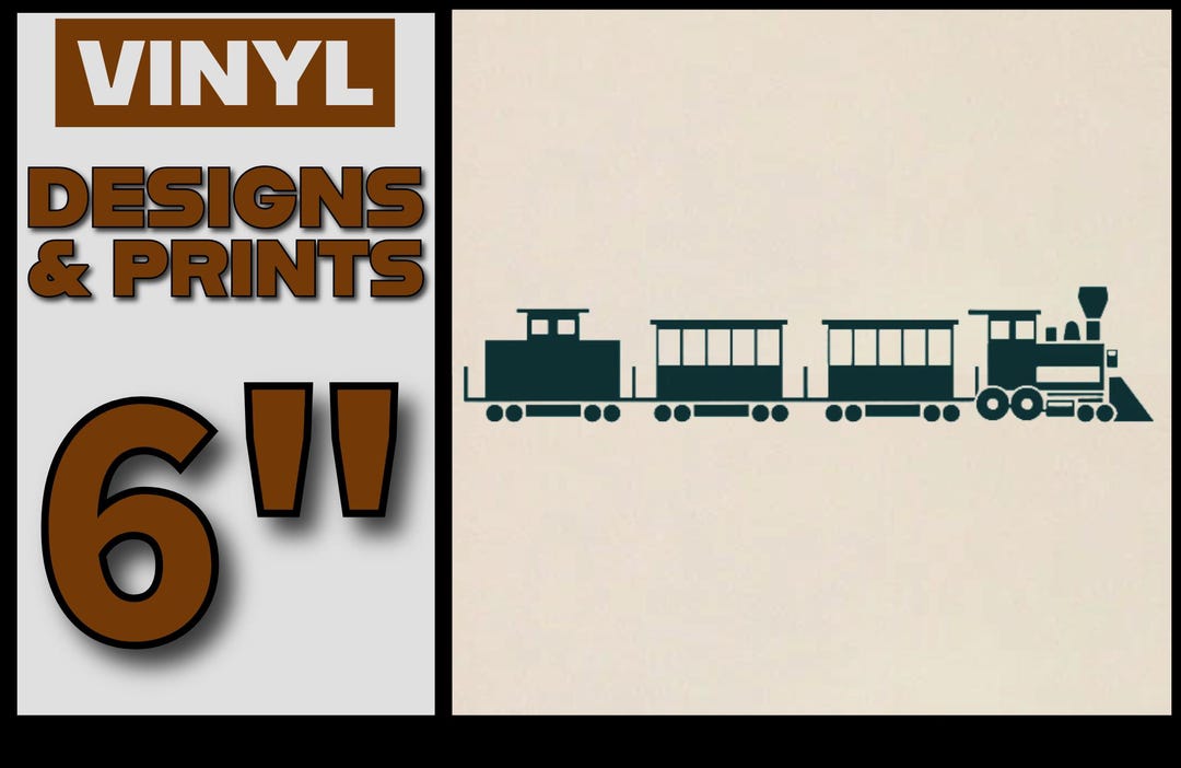 Steam Engine Train Vinyl Decal Sticker – Matte Wall Art for Kids’ Rooms ...