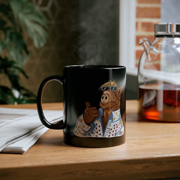 Alf as Elvis 11oz Black Mug