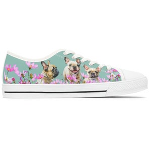 French Bulldog Womans Sneakers, Frenchie , Frenchie Owner, French Bulldog Lover, French Bulldog Clothing