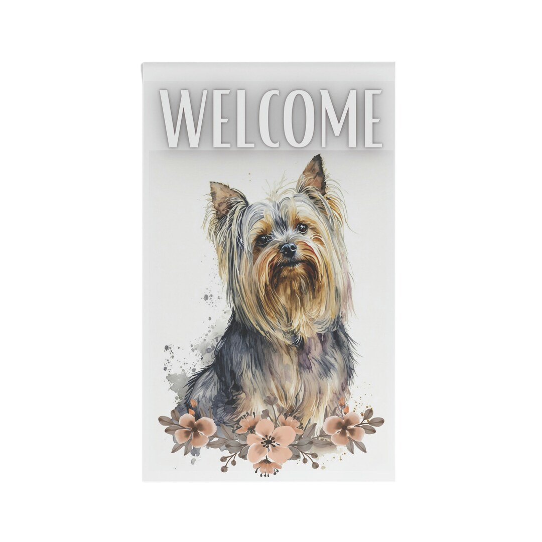 Yorkshire Terrier Outdoor Garden Flag 36x60, Yorkie Yard Decoration