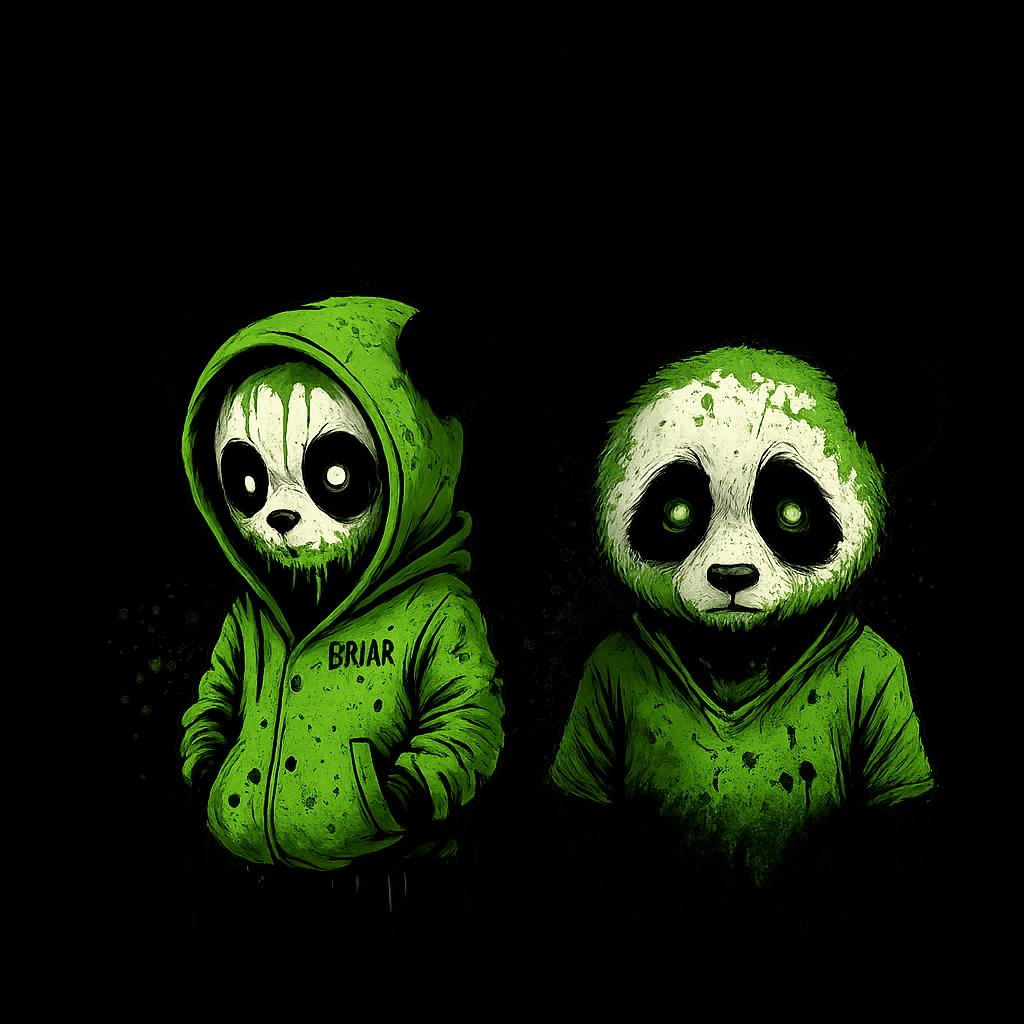 Street Panda Art Print- Green Graffiti Panda Hoodie-urban Animal