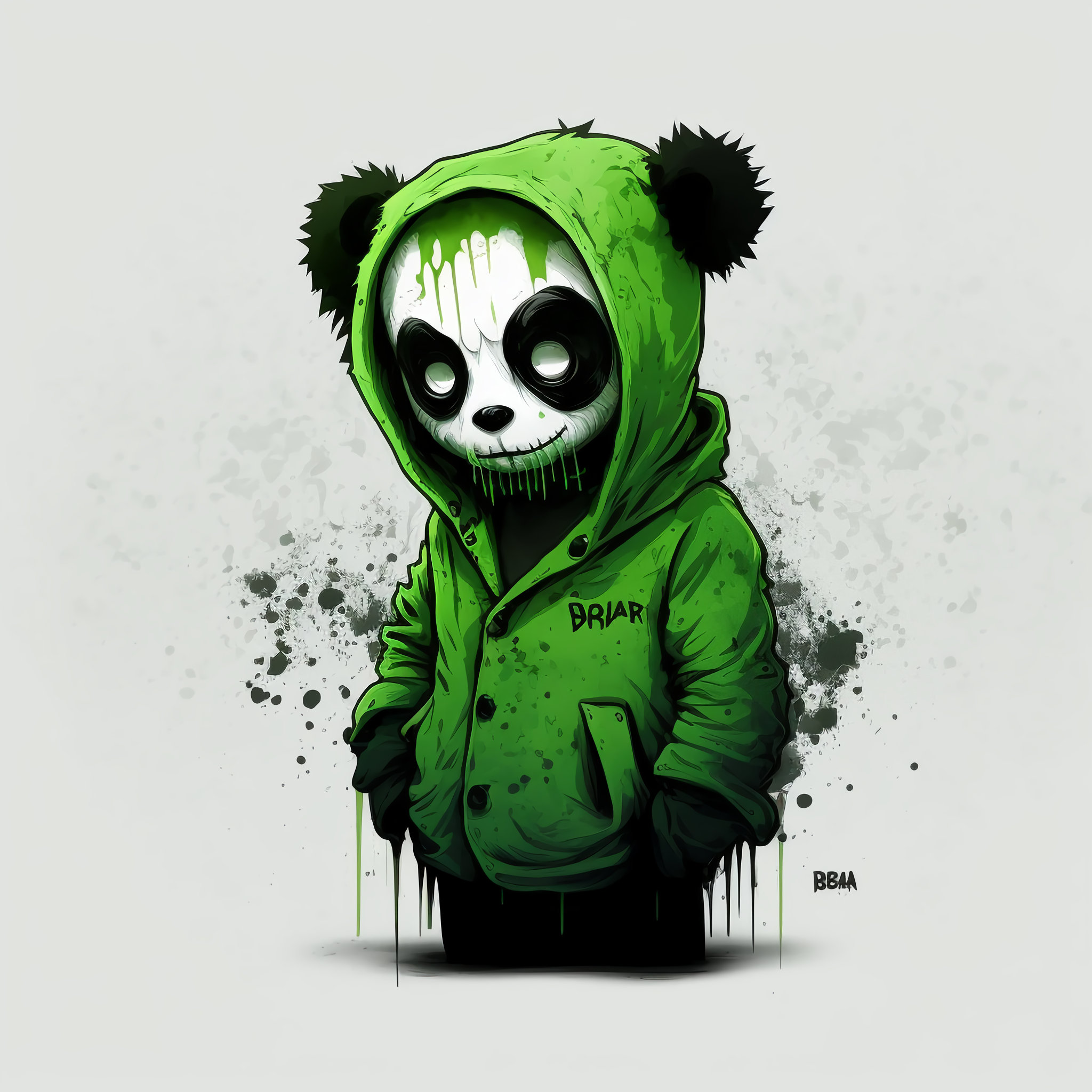 Zombie Panda Drawing