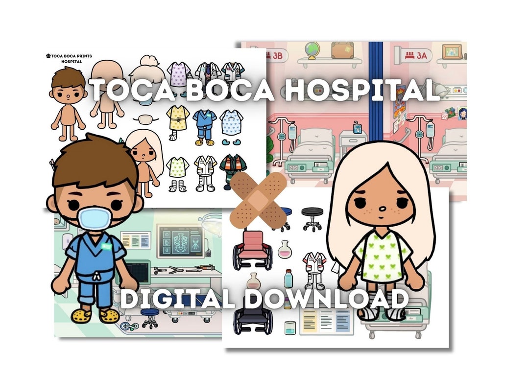 Printable Toca Boca Hospital Doctor Dolls clothes and Etsy