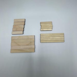 Dollhouse Unfinished Wooden Floorboard 36 piece Set (4 options for sizes)