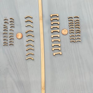 Miniature Dollhouse Cabinet/Drawer Pulls/Handles Set  - unfinished 1/6 or 1/12 scale (see description for quantities)