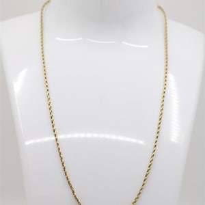 Vintage 14k Yellow Gold Fancy Link Necklace 16&quot;