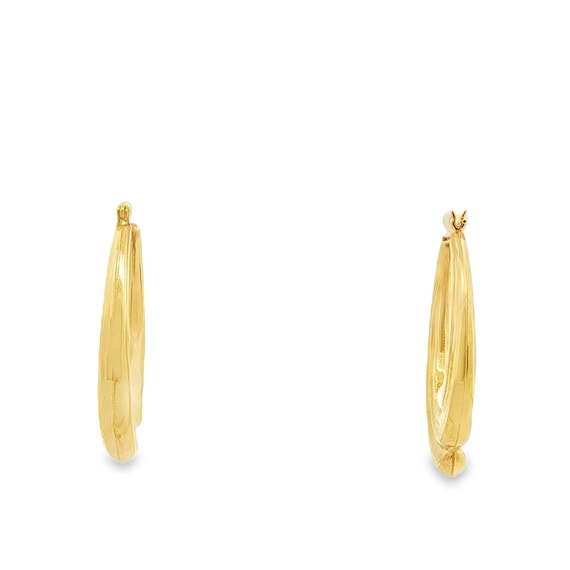 Vintage 14k Yellow Gold Polished Hoop Earrings