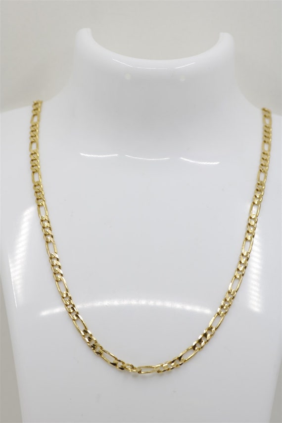 14K Vintage Yellow Gold 18" Italian Figaro Chain