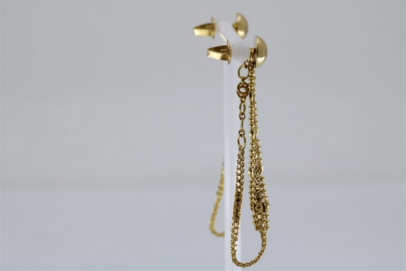 21K Yellow Gold Vintage Yellow Gold Dangle Earrin… - image 2