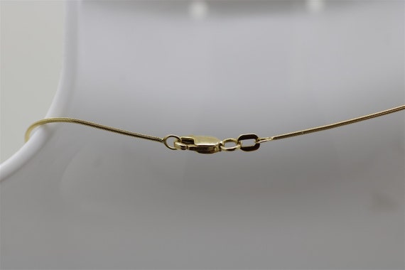 Vintage 14k Yellow Gold Snake Chain Diamond Neckl… - image 3