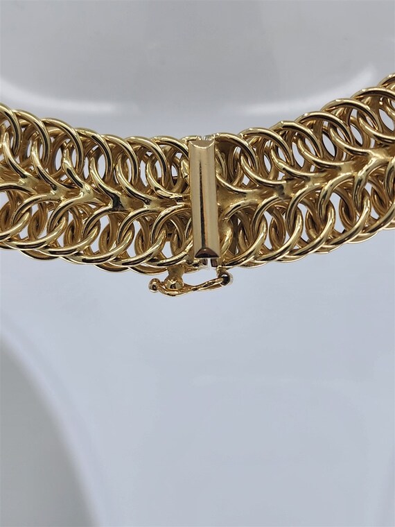 Vintage 14K Yellow Gold Double Curb Link Necklace… - image 3