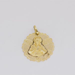 Vintage 14K Yellow Gold Jesus Pendant 1&quot;