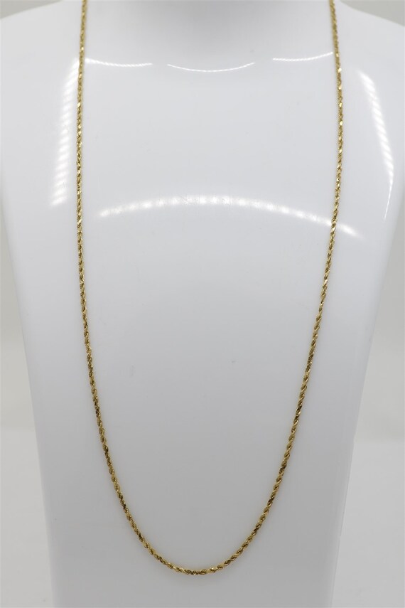 Vintage 14k Yellow Gold Rope Chain Necklace 18"