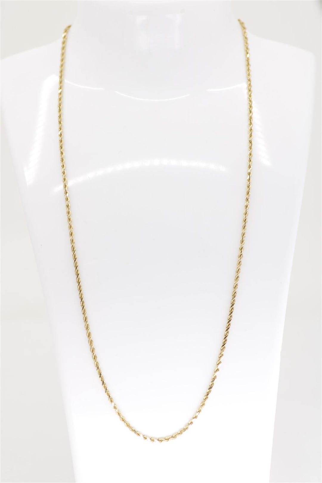18 Inch Rope 14K Yellow Gold Vintage 18 Inch Rope Necklace - Etsy