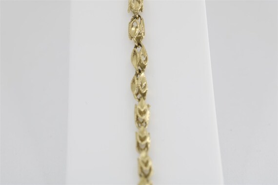 14K Yellow Gold Vintage 7 Inch Turkish Rope Brace… - image 2