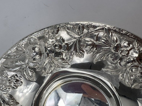 Vintage Sterling Silver S. Kirk & Son 13F Repousse Candy Dish - 6