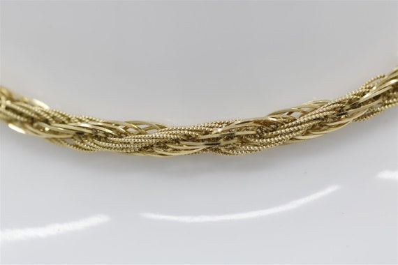 Vintage 14k Yellow Gold Fancy Rope Chain Bracelet… - image 2