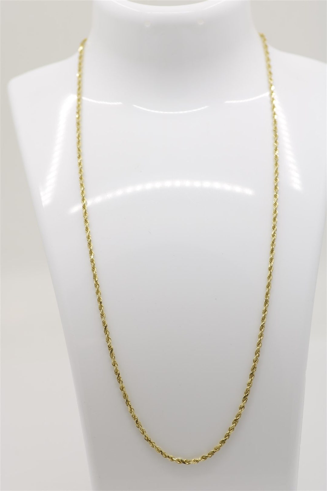 18 Inch Rope 14K Yellow Gold Vintage 18 Inch Rope Necklace - Etsy
