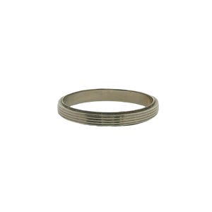 Vintage 13KW Wedding Band w/ Raised Lines - PREVIOUSLY ENGRAVED - Size 9.5