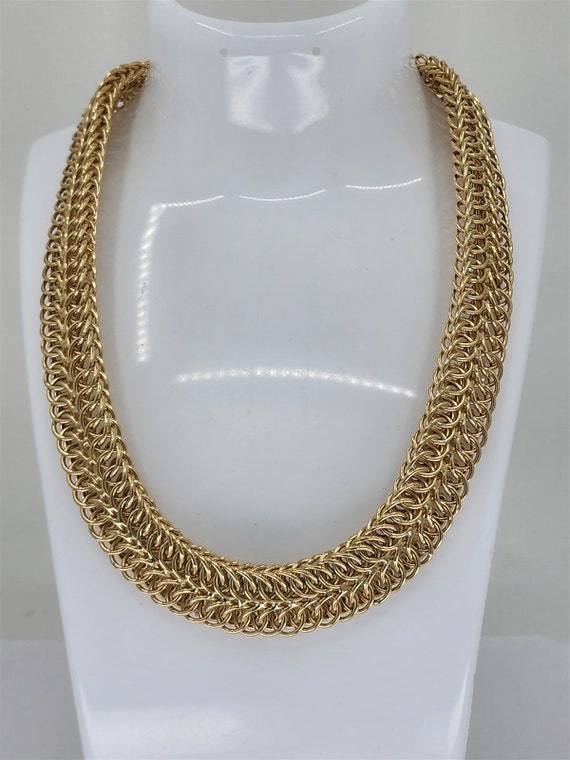 Vintage 14K Yellow Gold Double Curb Link Necklace… - image 1