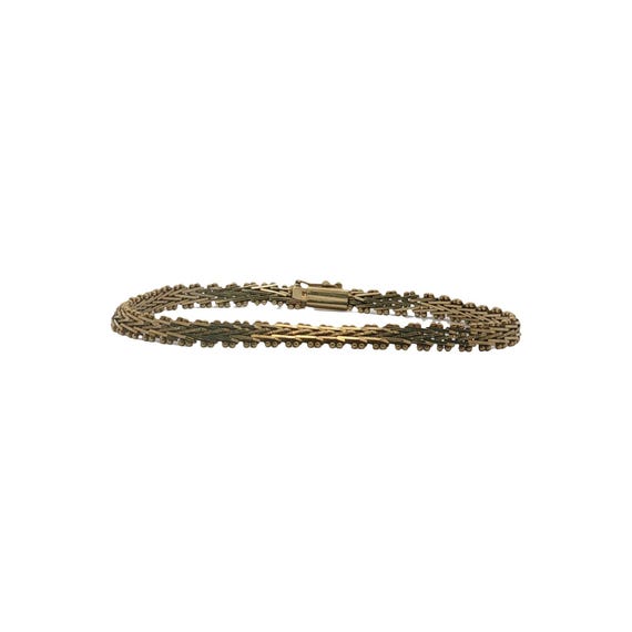 Vintage 14KY Foxtail Link Bracelet 7.5".