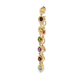 Vintage 10KTT Oval Gemstone Bracelet