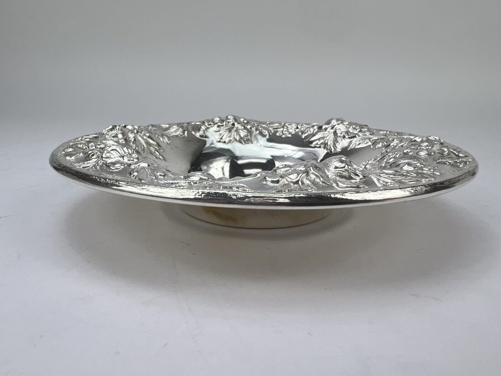 Vintage Sterling Silver S. Kirk & Son 13F Repousse Candy Dish - 6