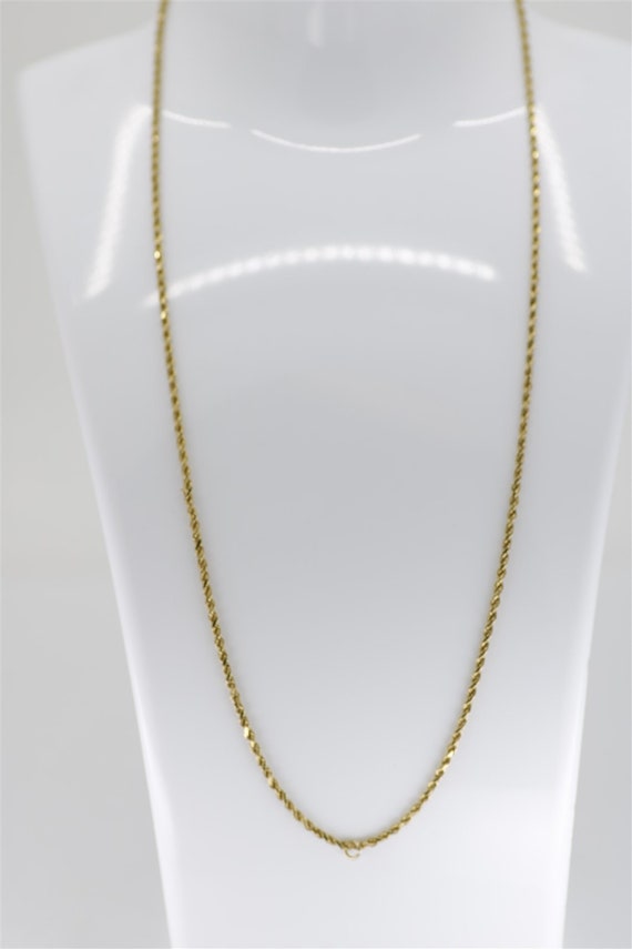 14K Yellow Gold Vintage 18 Inch Rope Chain