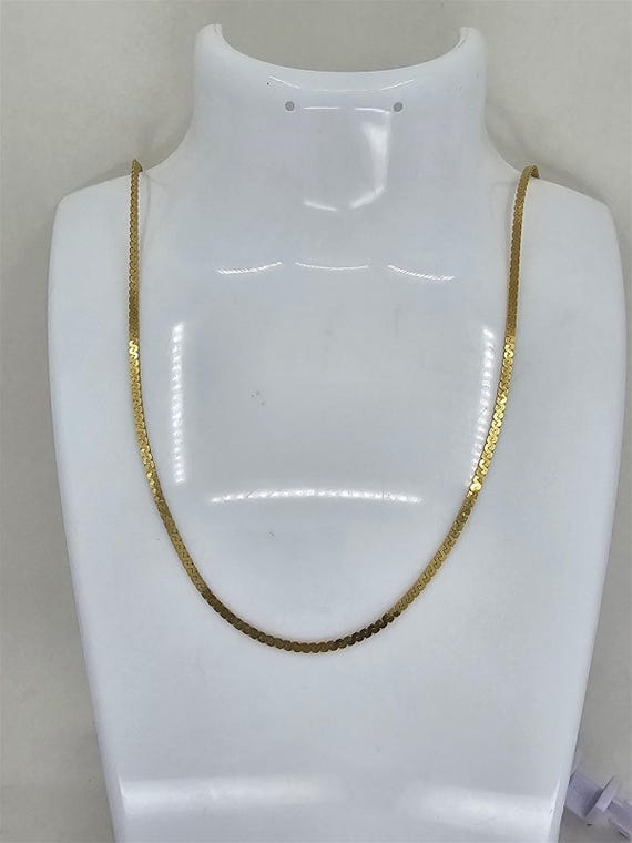 Vintage 14K Yellow Gold Serpentine Chain 24"