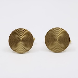 Vintage 14KY 0.75" Cartier Bullseye Cufflinks