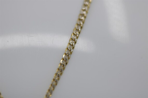 14K Two Toned Gold Vintage 18 Inch Curb Chain & C… - image 3