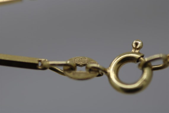 Vintage 14k Yellow Gold Bar Link Necklace 23.5" - image 4