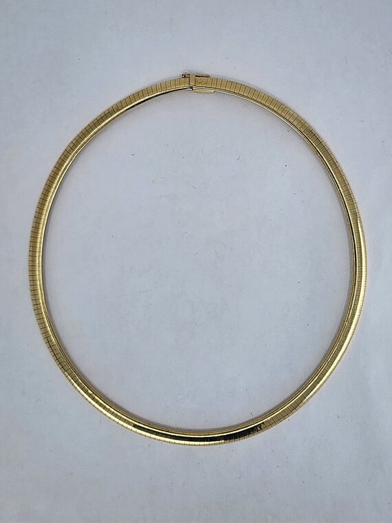 Vintage 14K Yellow Gold Omega Necklace 15"