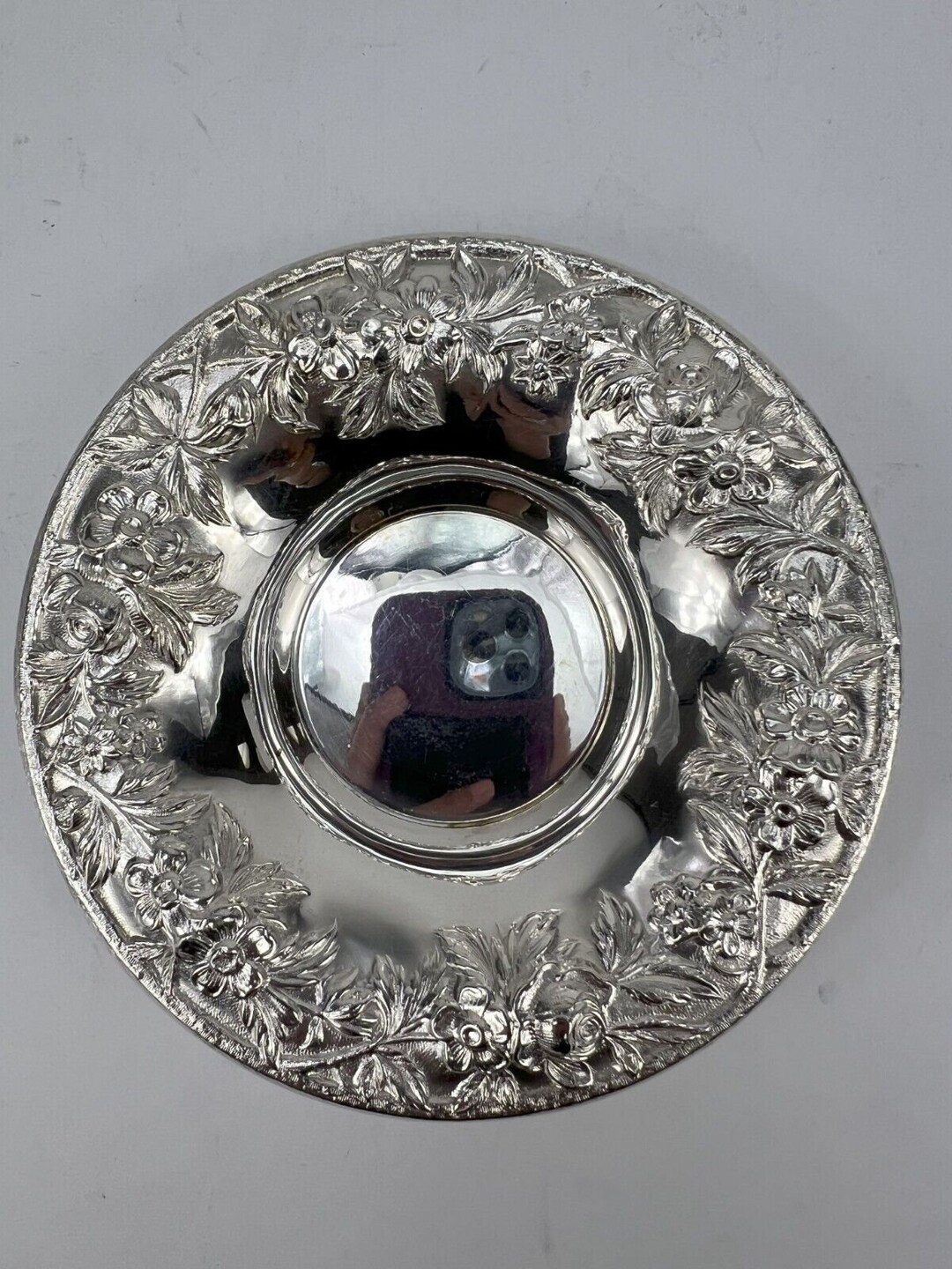 S.Kirk & Son ボンボンスプーン スターリングシルバー　ビンテージ Vintage Sterling Silver S. Kirk & Son 13F Repousse Candy Dish - 6