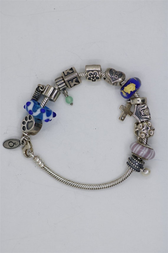 Vintage Sterling Silver Pandora Bracelet 8"