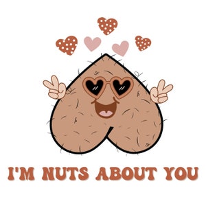 Je suis fou de toi PNG Rétro Saint-Valentin drôle de Saint-Valentin PNG pour les chemises POD, les tasses, les cartes de Saint-Valentin Cadeaux de Saint-Valentin pour lui Cadeau de fiancé