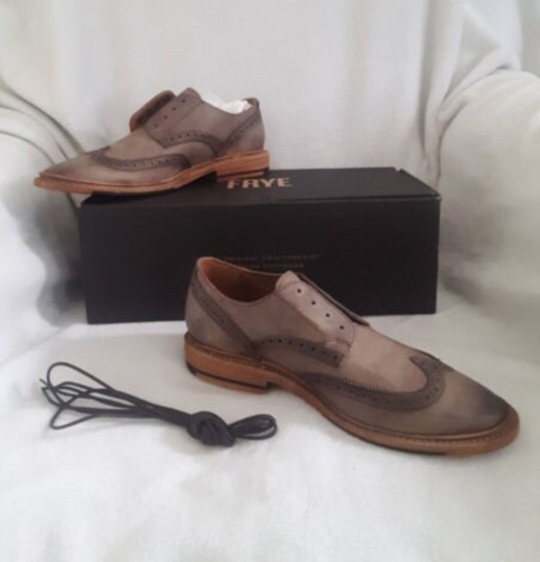 Buy Frye Paul Wingtip Leather Men Dress Shoes Size 8M Stone Brown Oxford  80597 Leather Construction Online in India