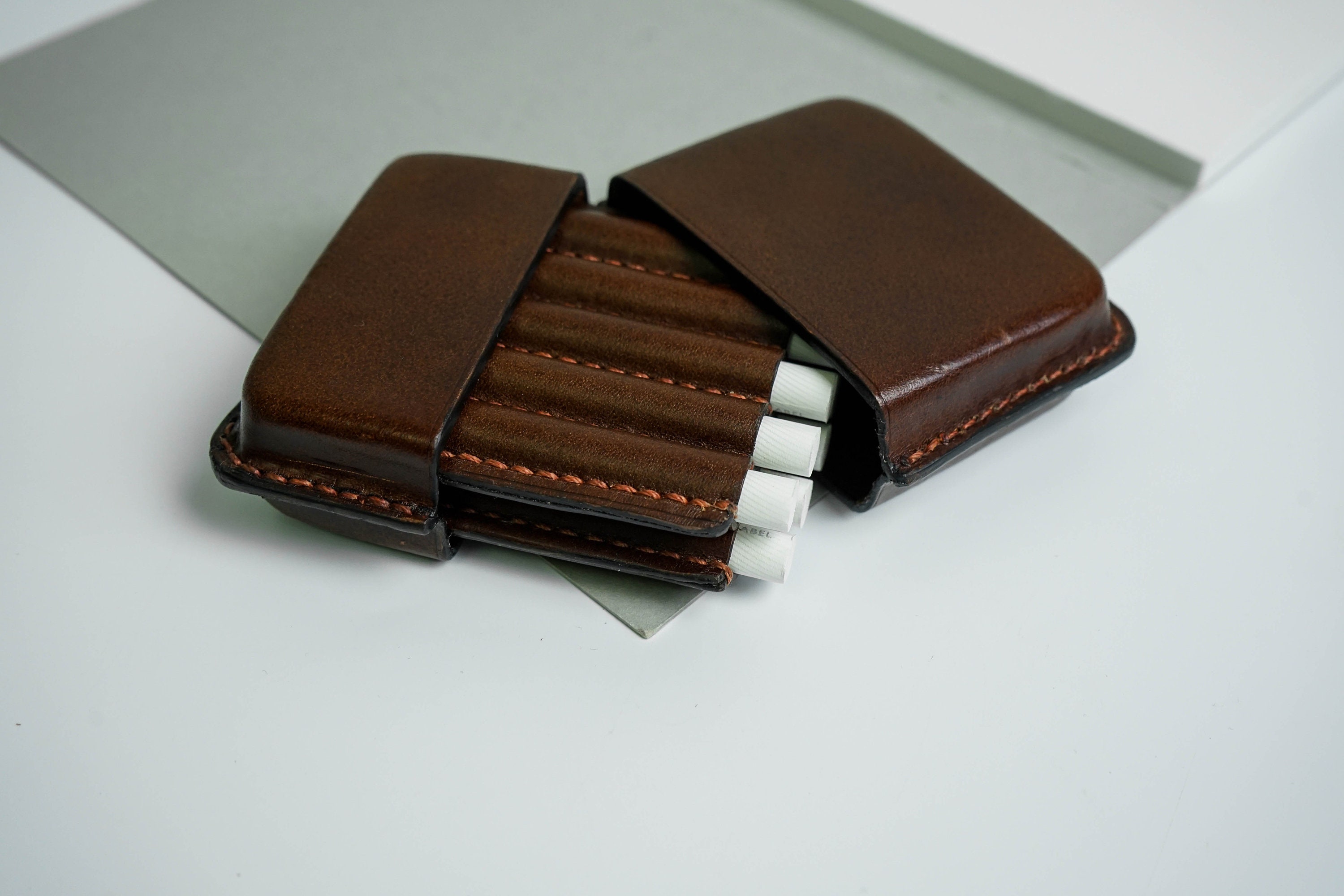 Brown Check Cigarette Card Case
