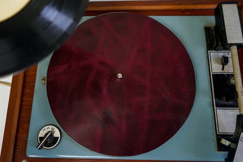 Turntable Leather Slipmat Record Player Mat Gift Music Etsy