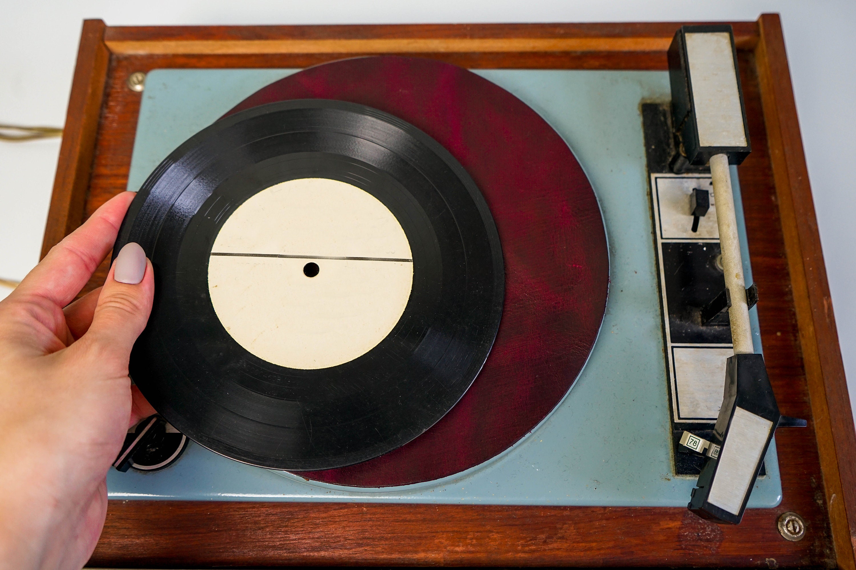 Vinyl Turntable Record Leather Slipmat, Turntable Mat, Leather Rug for