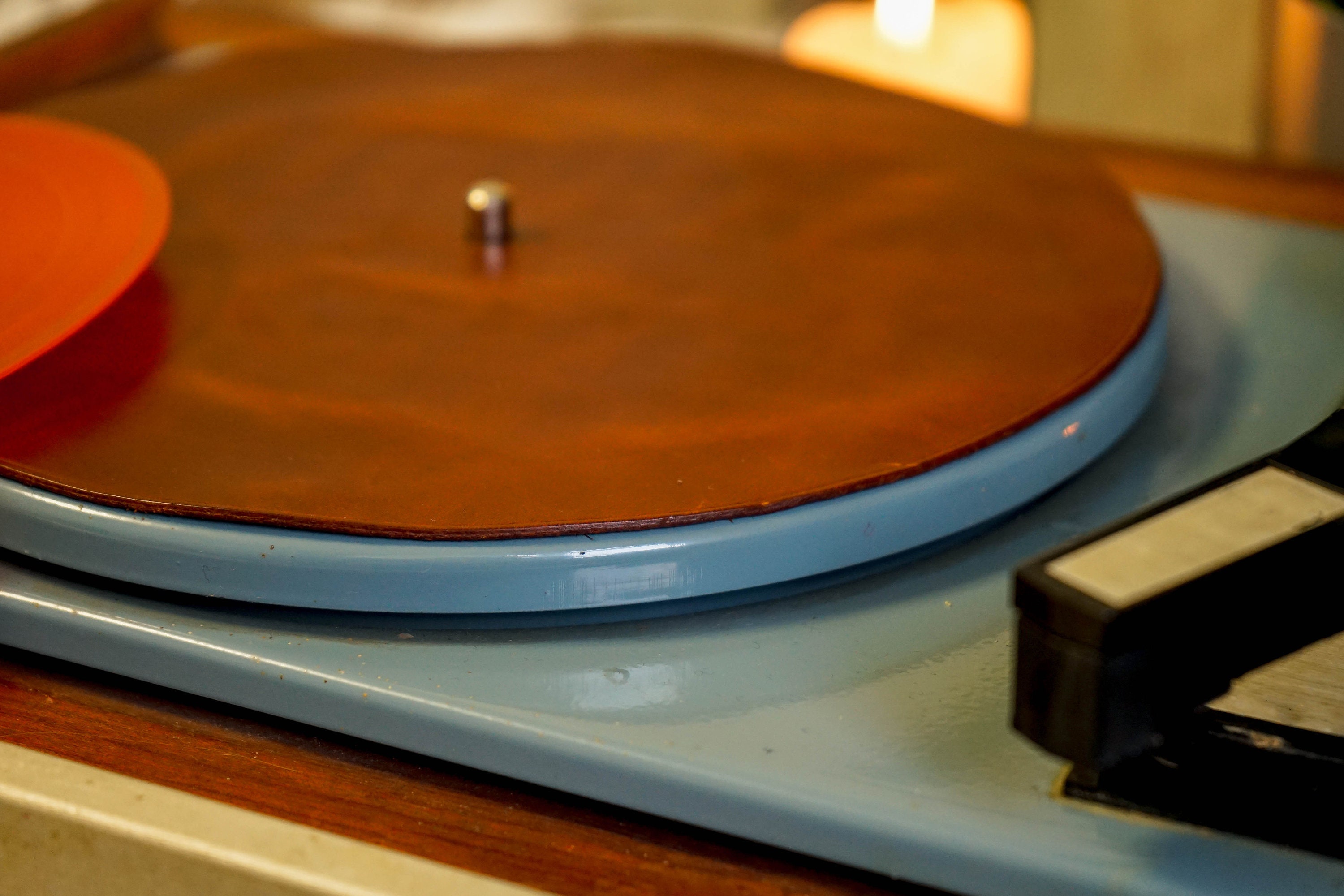 Vinyl Turntable Record Leather Slipmat, Turntable Mat, Leather Rug for