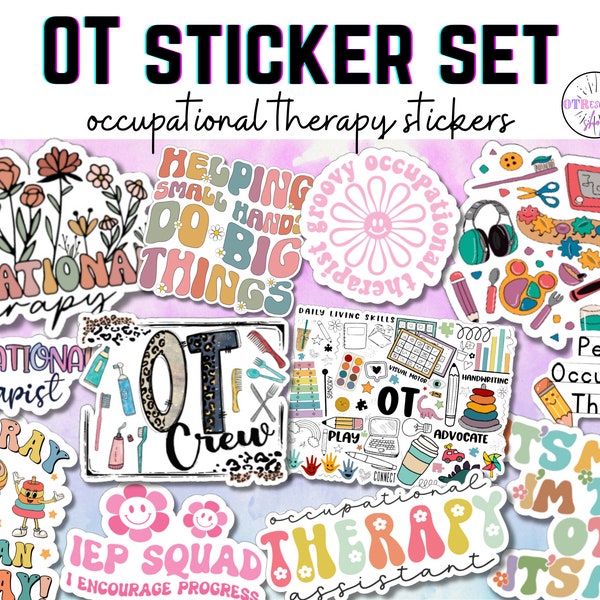 OT sticker set, Occupational Therapist Sticker bundle, Occupational Therapist Gift, Gift for OT student, ot grad gift, OT month gift