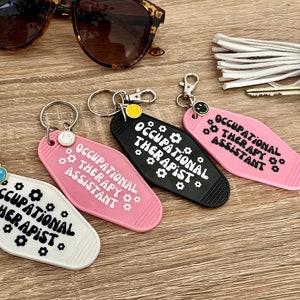 Occupational Therapy Keychain | Retro Motel Keychain | OT accessories | OT Graduation Gift