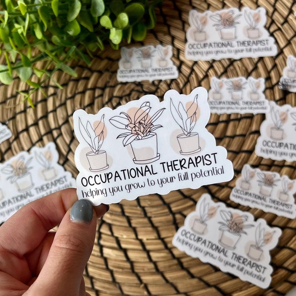 Occupational Therapy Sticker | "Helping you Grow" Sticker | OT sticker | Occupational Therapist Sticker | Occupational Therapy | OT gift