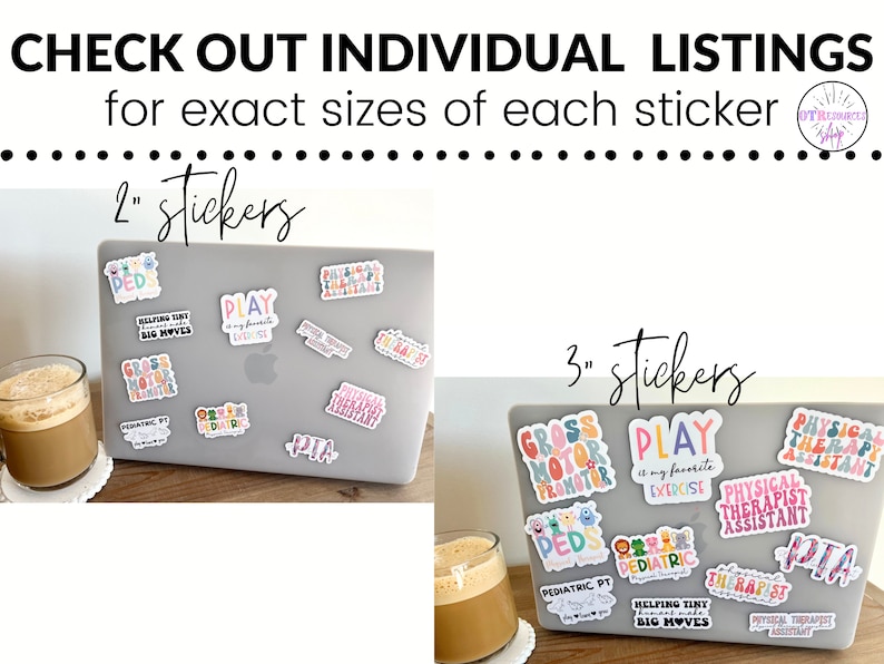 Pediatric PT Sticker SET, Peds PT Stickers, Physical Therapist Gift ...
