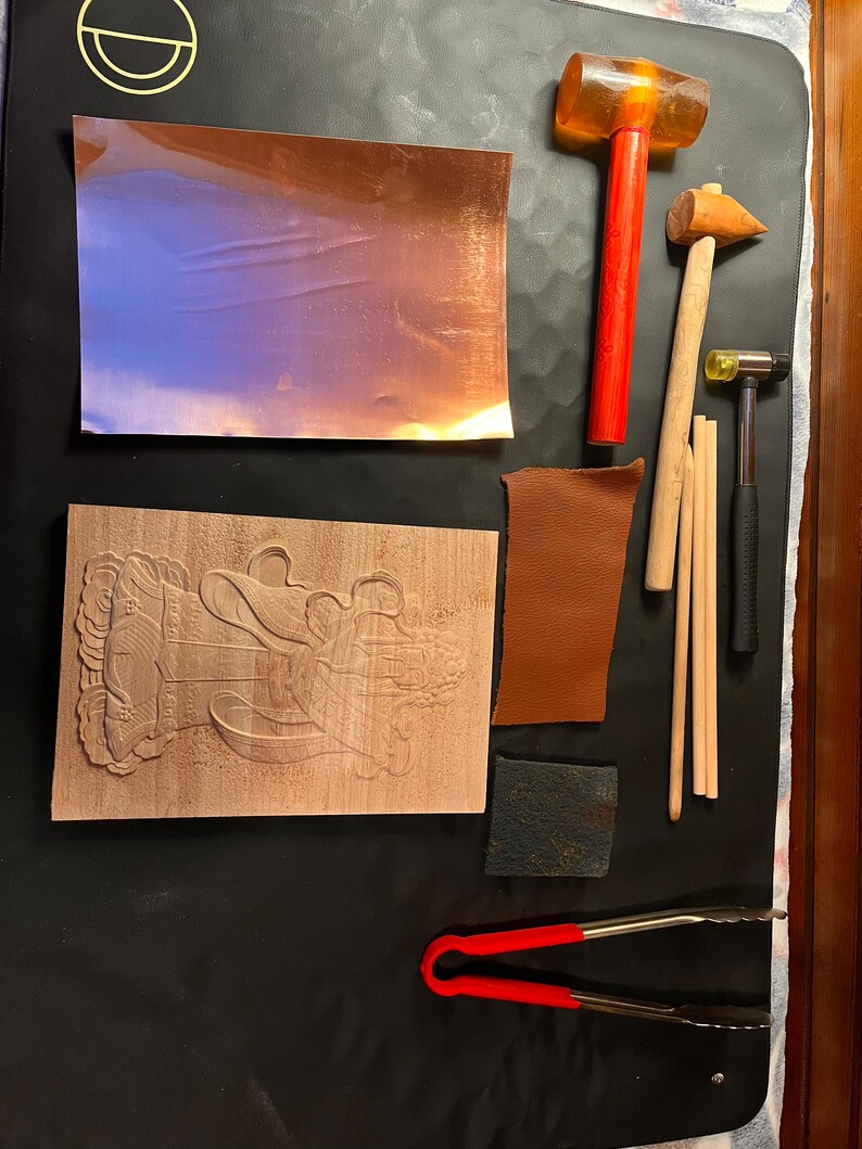 Handmade Copper Wall Art Painting the Oriental God of Fortune Etsy