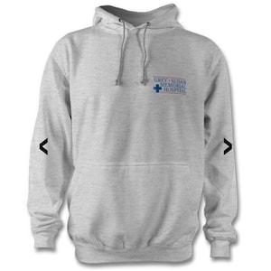 Grijze hoodie met logo van Sloan Memorial Hospital